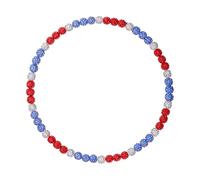 JNUIEU Baseball Necklace 17in/20in Braided Baseball Bling Necklaces Rhinestone Beaded Necklace Baseball Drip Accessories Stuff Lifestyle, 17", Rhinestone+clay+nylon elastic rope, Rhinestone