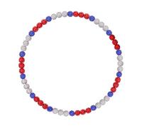 JNUIEU Baseball Necklace 17in/20in Braided Baseball Bling Necklaces Rhinestone Beaded Necklace Baseball Drip Accessories Stuff Lifestyle, 20", Rhinestone+clay+nylon elastic rope, Rhinestone