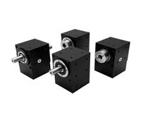 JNURGWLYH 1pcs Precision Commutator 90 Right Angle Steering Gear Reducer 14mm Input for Nema 86 Stepper Motor /80MM Servo Reduction(Dual Axis-19mm Input,2 to 1)