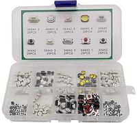JNURGWLYH Replacement Parts Micro Switches 250Pcs/Box Micro Momentary SMD Tactile Switch Kit 10 Models Switch Car Remote Control Button Switches Assortment Set