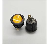 JNURGWLYH Replacement Parts Rocker Switch 20mm KCD1 Led Switch 10A 12V Light Power Switch Car Button Lights ON/Off 3pin Round Rocker Switch(Giallo,220V)
