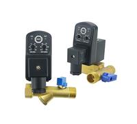 JNVFTCUX 1/2" DN15 220V/12V/24V Brass Electronic Drain Solenoid Valve Auto Timer OPT-A B For Air compressor Tank Cooler Dry(110V,One-Body type)