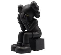 JNVHFGT 28CM XX Eye Bearbrick,face-covering Doll Ornament Home Living Room Display Cabinet Sculpture Statue Gifts for boys and girls(Black)