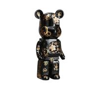 JNVHFGT Ornament Bearbrick, Floor Standing Blocks Bear Money Depository Violent Bear Toy Decoration 50cm Gifts for boys and girls(Black)