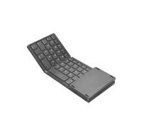 JNVkcsppm Folding Wireless Keyboard With Touchpad Compatible With Android Spanish Arabic Hebrew Portuguese(Black keyboard)