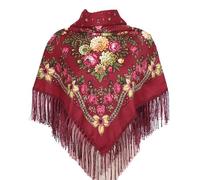 JNWHY Women's Russian Square Scarves Tradition Muslim Hijab Scarf Headscarf Shawl Wraps ukrainian Headwear Headband Cloth