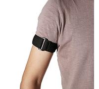JNXQWE Universal Elastic Adjustable Sport Armband Strap for All Models of iPod with Silicone or MP3 or Leather Case and Multifunctional Outdoor Arm Bag with Armband Slots (1-Pack, Black)