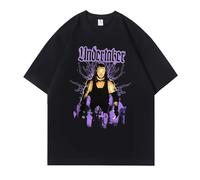 JNYEHSUI T-Shirt For Men The Undertaker Printed T-shirt Round Neck Cotton Short Sleeve Neutral Street T-Shirt Summer Streetwear Tops Men and Women Cosplay Boys and Girls-Black||XXL