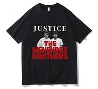 JNYEHSUI T-Shirt For Women The Menendez Brothers Printed T-shirt Round Neck Cotton Short Sleeve Neutral Street Vintage T-Shirt Summer Streetwear Tops Men and Women Cosplay Boys and Girls-Black||XL