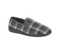 Jo and Joe Men's Twin Gusset Slipper with Cushioned Foam in-Sock for Extra Comfort & Support in Sizes 6-12 (Grey 2, UK 7, UK Footwear Size System, Adult, Men, Numeric, Medium, 7)