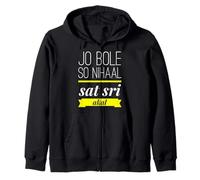 Jo Bole So Nihaal Sat Sri Akal Punjabi Sikh Gurmukhi Quote Zip Hoodie