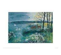 Jo Grundy The Enchanted Lake Print 60cm x 80cm x 0.21cm in Light Blue | Size: 60 cm x 80 cm x 0.21 cm Jo Grundy Light Blue 60 cm x 80 cm x 0.21 cm