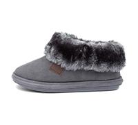 Jo & Joe Chiltern Fur Lined Ladies Slipper Boot 4 Charcoal