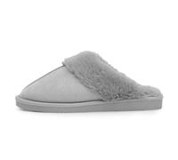 Jo & Joe Glimmer Womens Grey Mule Slipper - Size 5 UK - Grey