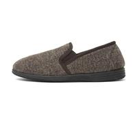 Jo & Joe Haig Mens Wider Fitting Brown Slippers - Size 11 UK - Brown