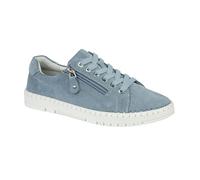 Jo & Joe Ladies Casual Comfort Real Suede Stylish Leisure Shoe with Lace and Zip Fastening Easy to Wear, Lightweight Sizes 4-8 (Baby Blue, UK Footwear Size System, Adult, Women, Numeric, Medium, 6)