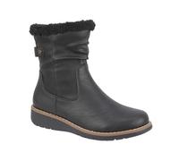 Jo & Joe Ladies Chelsea Ankle Boots - Lightweight Pull-on with Side Gusset & Wedge Sole Sizes 4-8 (Black 1, UK Footwear Size System, Adult, Women, Numeric, Medium, 7)