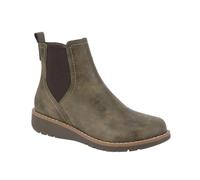 Jo & Joe Ladies Chelsea Ankle Boots - Lightweight Pull-on with Side Gusset & Wedge Sole Sizes 4-8 (Khaki, UK Footwear Size System, Adult, Women, Numeric, Medium, 8)
