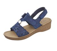 Jo & Joe Ladies Faux Leather T-Bar Diamante Lightweight Sandals Navy UK 5