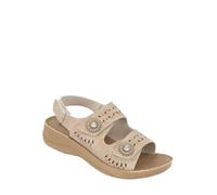 Jo & Joe | Ladies | Ladies Twin Touch Fasten Sandal Grenada | Beige
