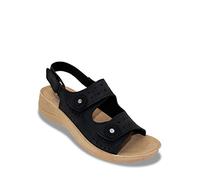 Jo & Joe | Ladies | Ladies Twin Touch Fasten Sandal Grenada | Black