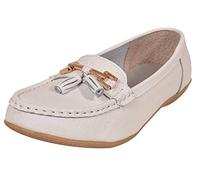 Jo & Joe Ladies LR Nautical Wide Fit Shoes White UK 5