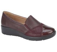 Jo & Joe Ladies Stylish Wedge Comfort Shoe with Twin Zips & Delicate Diamante Trims Sizes 4-8 (Burgundy 3, UK Footwear Size System, Adult, Women, Numeric, Medium, 8)