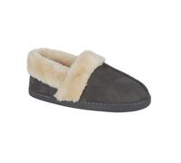 Jo & Joe Ladies Womens Fleecy Warm Lined Lightweight Bootee Slippers in Sizes 3-8 (DK Grey, 4 UK, UK Footwear Size System, Adult, Women, Numeric, Medium, 4)