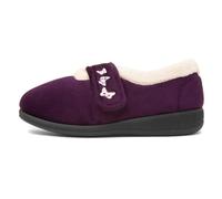 Jo & Joe Matilda Womens Heather Wider Fit Slipper - Size 5 UK - Purple