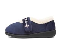 Jo & Joe Matilda Womens Navy Wide Fit Slipper - Size 6 UK - Blue