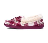 Jo & Joe Pembroke Womens Bordeaux Tartan Moccasin - Size 6 UK - Red, 699676060