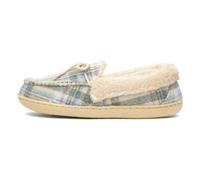 Jo & Joe Pembroke Womens Cream Tartan Slipper - Size 8 UK - Off-White