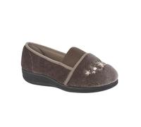 Jo & Joe WENDY - Wide Fit Comfort Slipper with Embroidered Detail, Soft Textile Upper, Cushioned Insole & Easy Gusset Entry 4-8