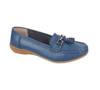 Jo & Joe Women Leather Flat Loafer Ladies Casual Comfy Slider Low Wedge Heel Work Shoes