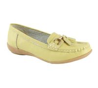Jo & Joe Women Leather Flat Loafer Ladies Casual Comfy Slider Low Wedge Heel Work Shoes Lime Size 8
