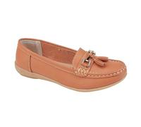 Jo & Joe Women Leather Flat Loafer Ladies Casual Comfy Slider Low Wedge Heel Work Shoes Sunset Size 4