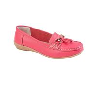 Jo & Joe Women Leather Flat Loafer Ladies Casual Comfy Slider Low Wedge Heel Work Shoes Watermelon Size 7
