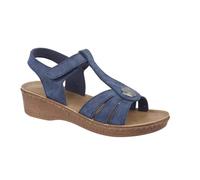 Jo & Joe Womens T-Bar Wedge Sandal, Slingback, Faux Leather, ST Kitts (Navy, UK Footwear Size System, Adult, Women, Numeric, Medium, 5)