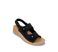 Jo & Joe Women's Twin Touch Fasten Sandal Grenada in Black | Size: 8 Jo & Joe Black 8
