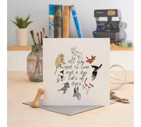 Jo Scott All You Need Is Love And A Dog Card - Jo Scott Art