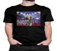 Jo-Sh GRO-Ban Awake Live Men's Tees Round Neck Novelty Short Sleeve T-Shirt Black L