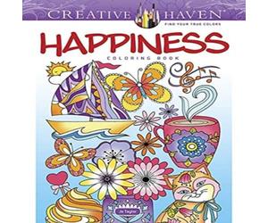 Jo Taylor Creative Haven Happiness Coloring Book Paperback Jo Taylor Multicolor