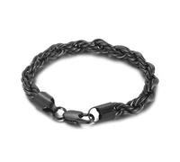 JO WISDOM 8mm Twist Chain Bracelets Stainless Steel Rope Jewelry for Men & Women 22cm, Stainless Steel, no gemstone