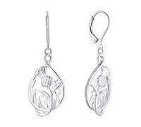 JO WISDOM Scottish Thistle Earrings,925 Sterling Silver Scotland Flower Outlander Drop & Dangle Earrings Jewelry for Women