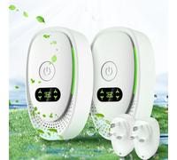 JOAASU 2-Pack Plug-In Negative Ion Air Purifier, Air Purifier for Bedroom Home, Portable Quiet Ioniser for Smokers, Suitable for Toilets, Living Room, Athrooms, Closets, Pet Room, White