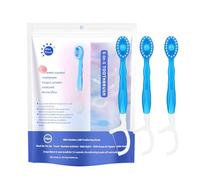 JOAASU 26 Packs 5 in 1 Mini Toothbrush & Floss & Tongue Scraper & Toothpick Set, Mini Burst Toothbrush, Disposable Mini Toothbrushes, Portable Pre-Pasted Travel Set, (Mint Flavor)