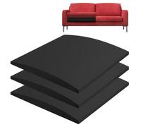 JOAASU 3PCS 50 x 50cm Sofa Cushion Support for Sagging Seat, Sofa Cushion Replacement, Cushions Sag Repair, High-Density Curve Sponge, Furniture Seat Support for Various Types of Sofas, Black