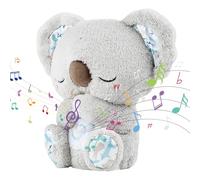 JOAASU Anxiety Relief Koala, Koala Anxiety Bear for Adults and Kids, Otter Plush Toy, Breathing Otter with Musical Lights and Breathing Action, Baby Sleep Aid Newborn Gifts for Girls Boys (Grey)