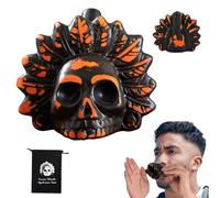 JOAASU Aztec Death Whistle, Aztec Whistles, Death Whistle Scream, Authentic Human Sounding Screams 125+ Decibels Loud, Aztec Ghost Whistles, 3D ScreamingWhistle with Storage Bag (Extremely Loud)