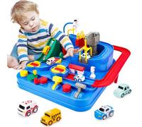 JOAASU Car Adventure Toys, Car Adventure Race Track, Kids Race Tracks for Boys, Kids Car Toy for Boy, Educational Interactive Toy for Child Toddler Birthday Gift (Blue)